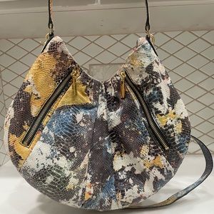 Tory Burch multicolored, snakeskin purse